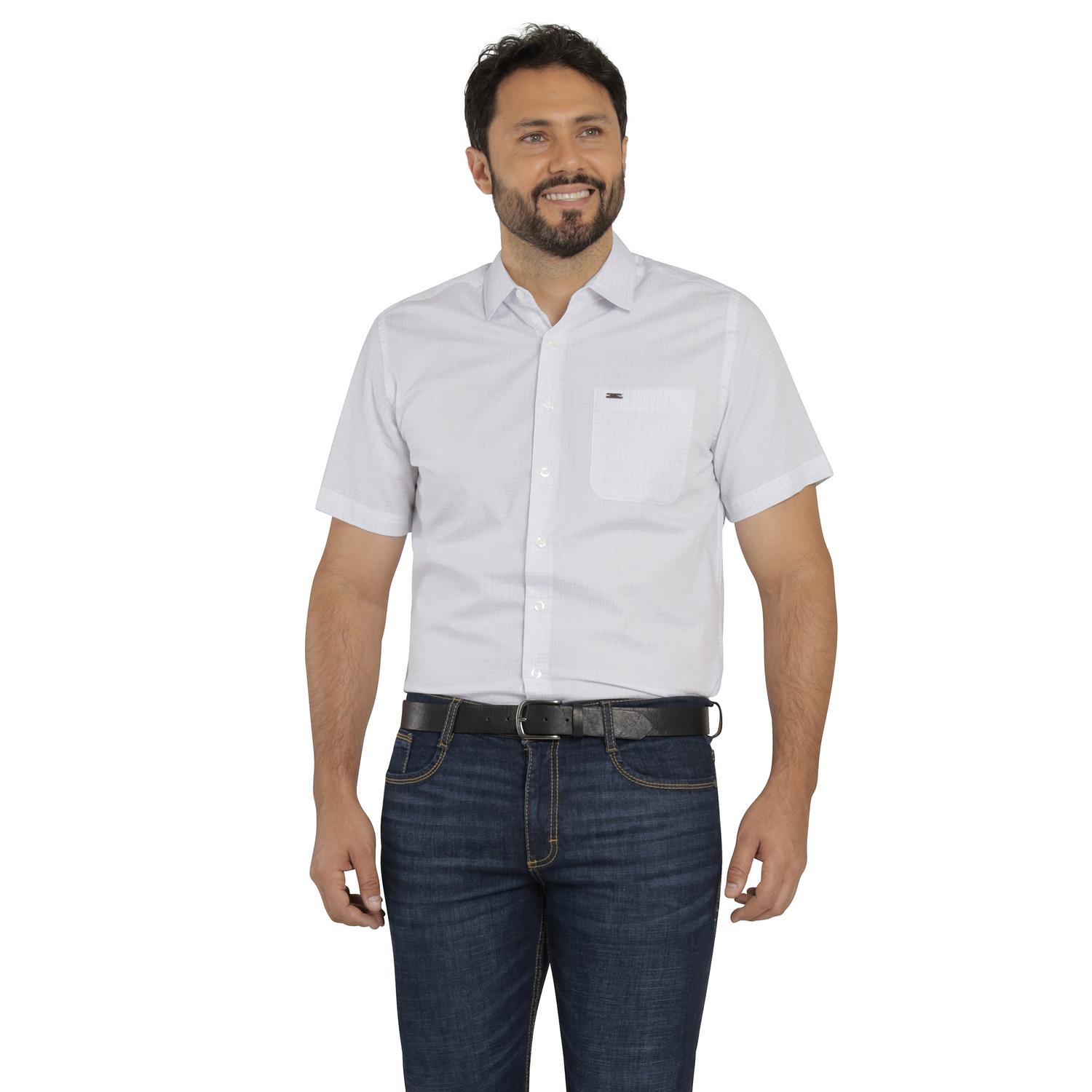 Camisa Lee Hombre Quality Genuine Slim Fit Manga Corta 799 Blanco G