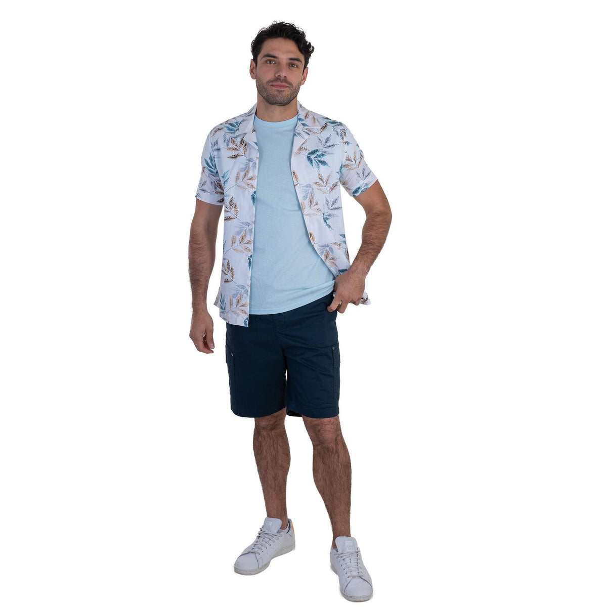 Camisa Casual Lee Hombre Slim Fit Manga Corta s242