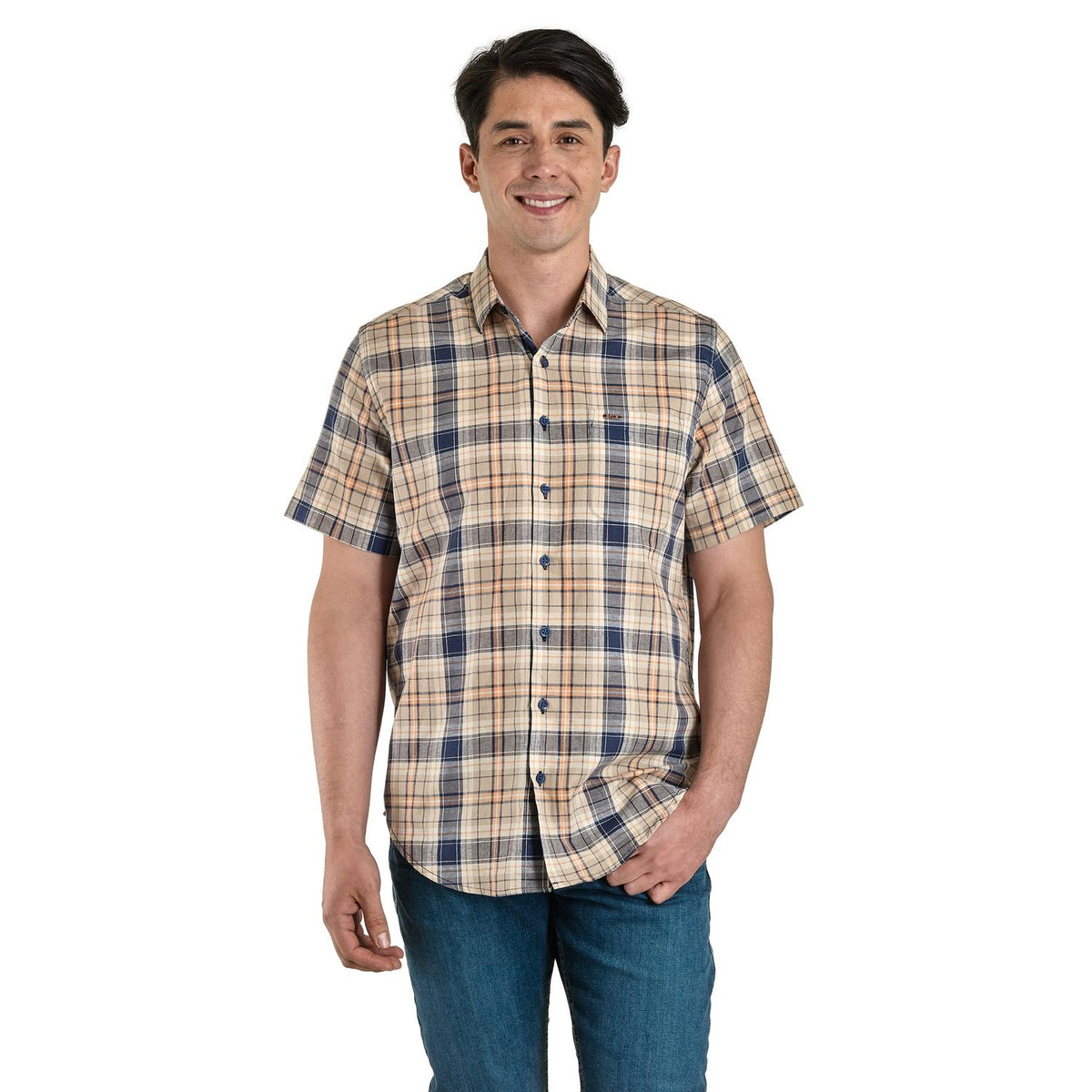 Camisa Casual Lee Hombre Slim Fit Manga Corta s330