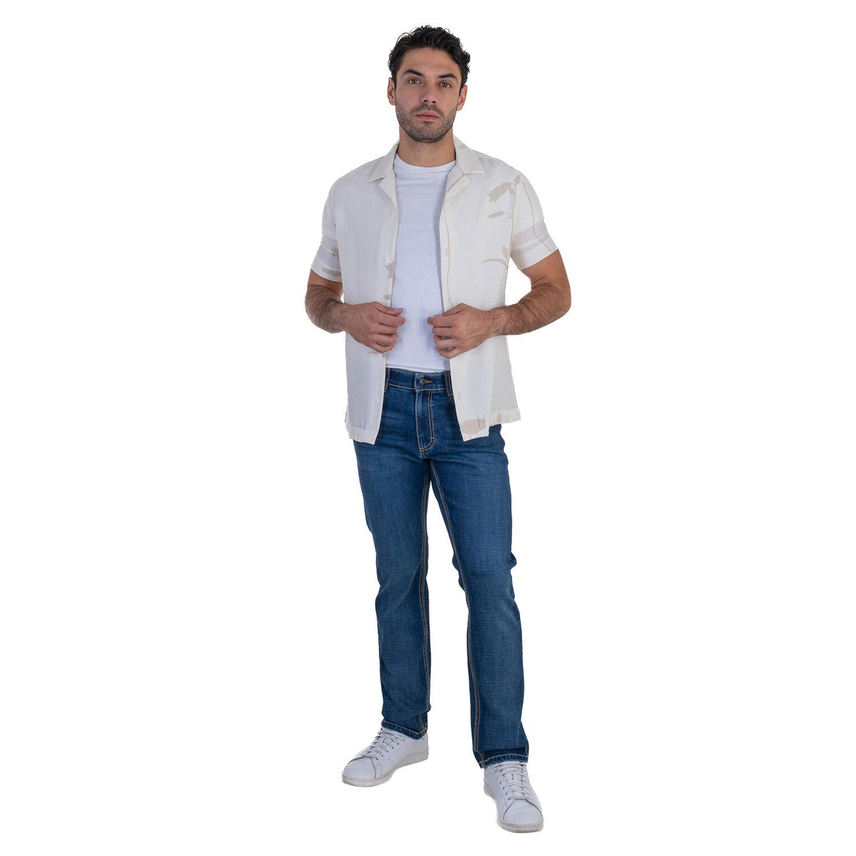 Camisa Casual Lee Hombre Slim Fit Manga Corta s239