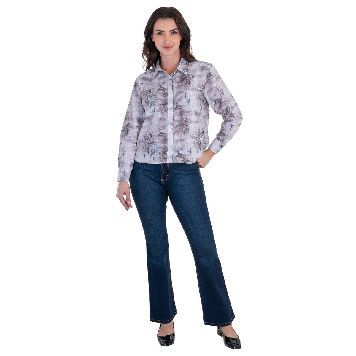 Blusa Casual Lee Mujer Slim FIt Manga Larga s275