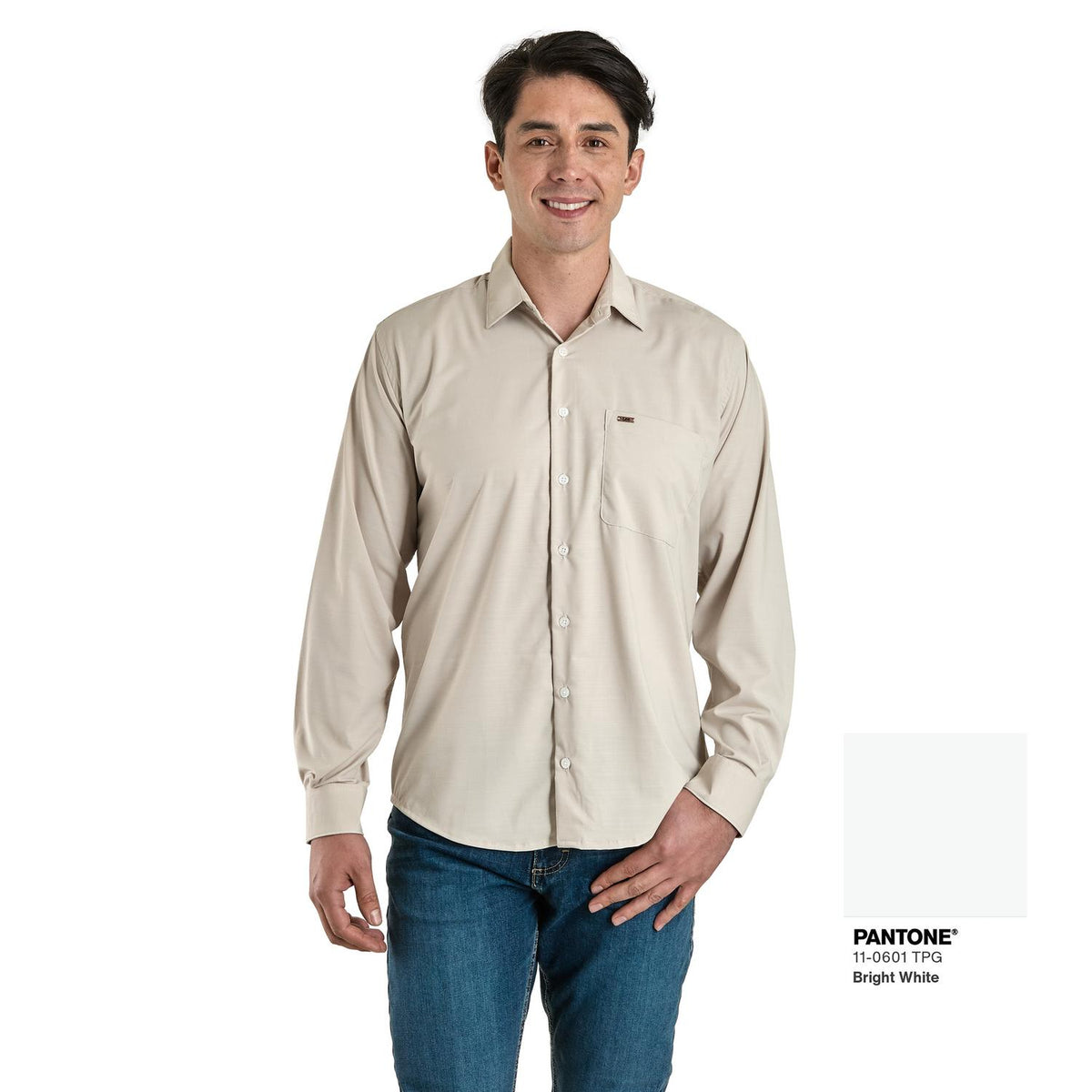 Camisa Casual Lee Hombre Regular Fit Manga Larga s246