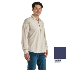 Camisa Casual Lee Hombre Regular Fit Manga Larga s062