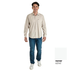 Camisa Casual Lee Hombre Regular Fit Manga Larga s246