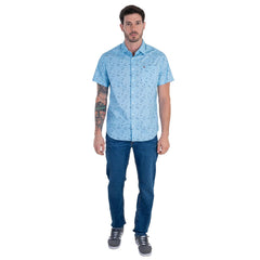 Camisa Casual Lee Hombre Slim Fit Manga Corta s249