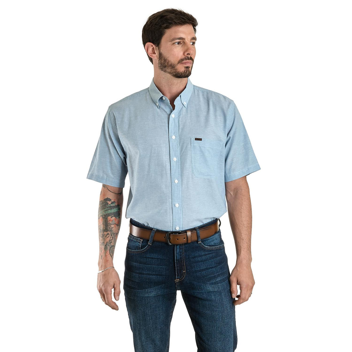 Camisa Lee Hombre Regular Fit Manga Corta 316