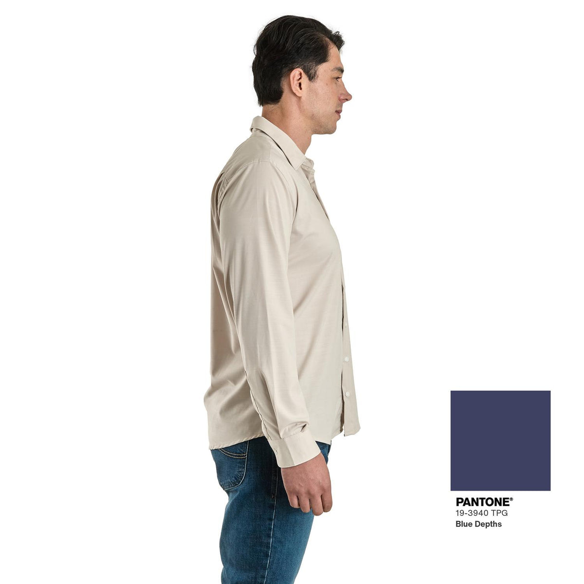 Camisa Casual Lee Hombre Regular Fit Manga Larga s062