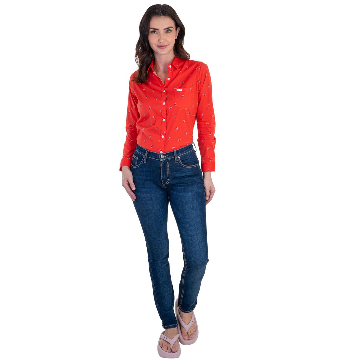 Blusa Casual Lee Mujer Slim FIt Manga Larga s258