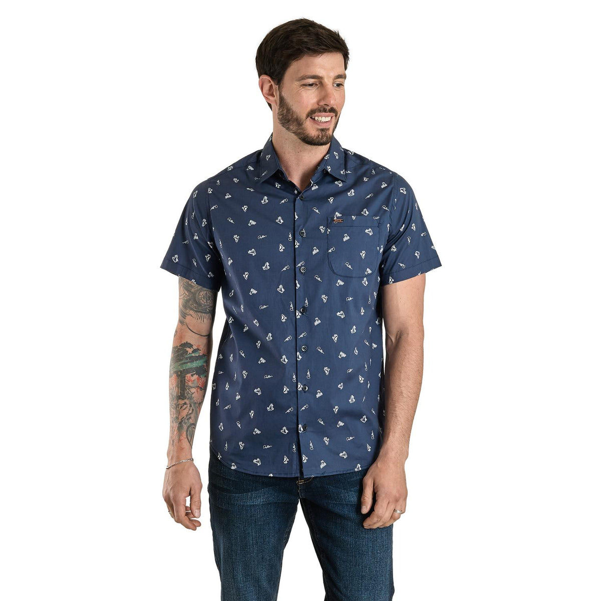 Camisa Casual Lee Hombre Slim Fit Manga Corta s250