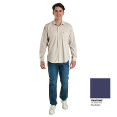 Camisa Casual Lee Hombre Regular Fit Manga Larga s062