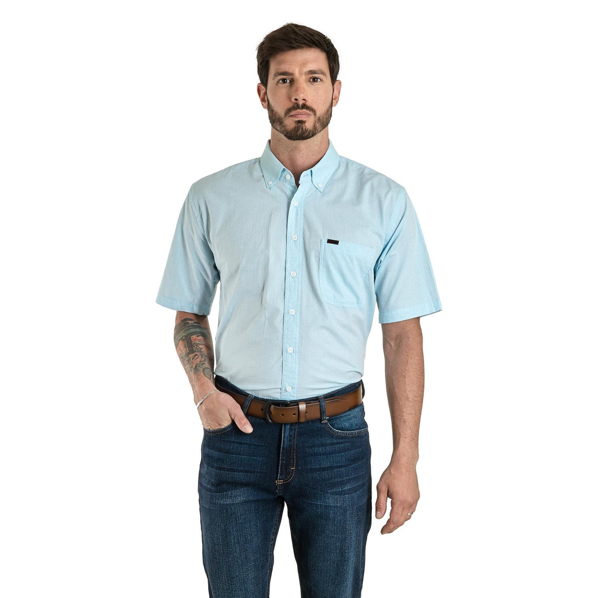 Camisa Lee Hombre Regular Fit Manga Corta 351