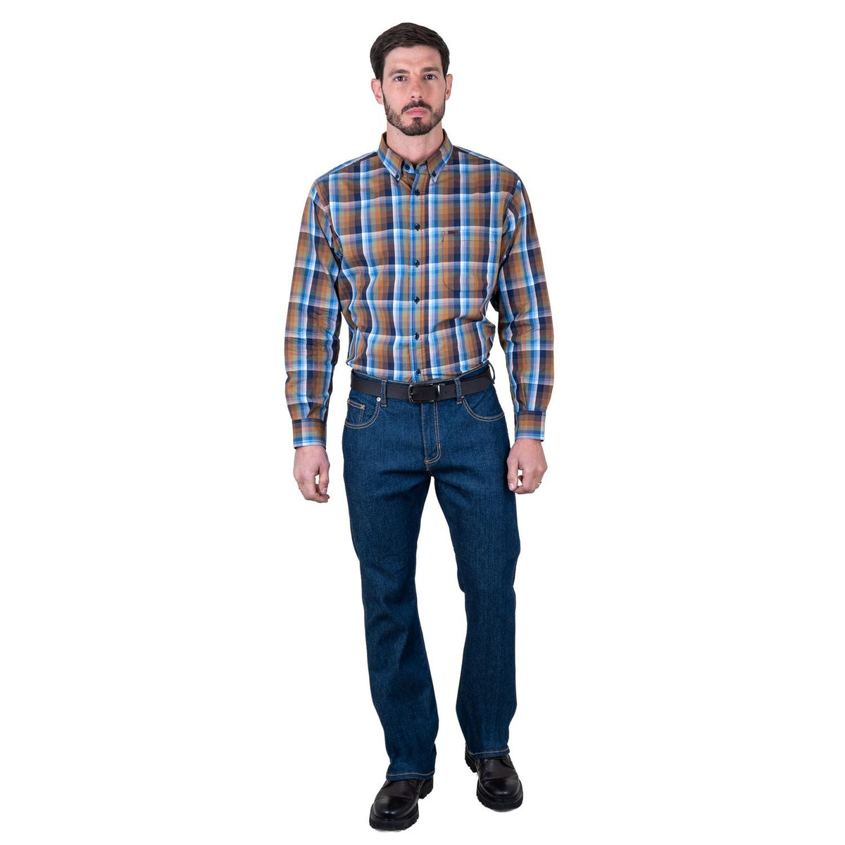 Camisa Casual Lee Hombre Regular Fit Manga Larga s154
