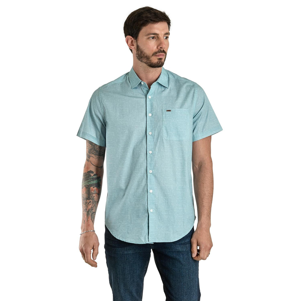 Camisa Lee Hombre Slim  Manga Corta358
