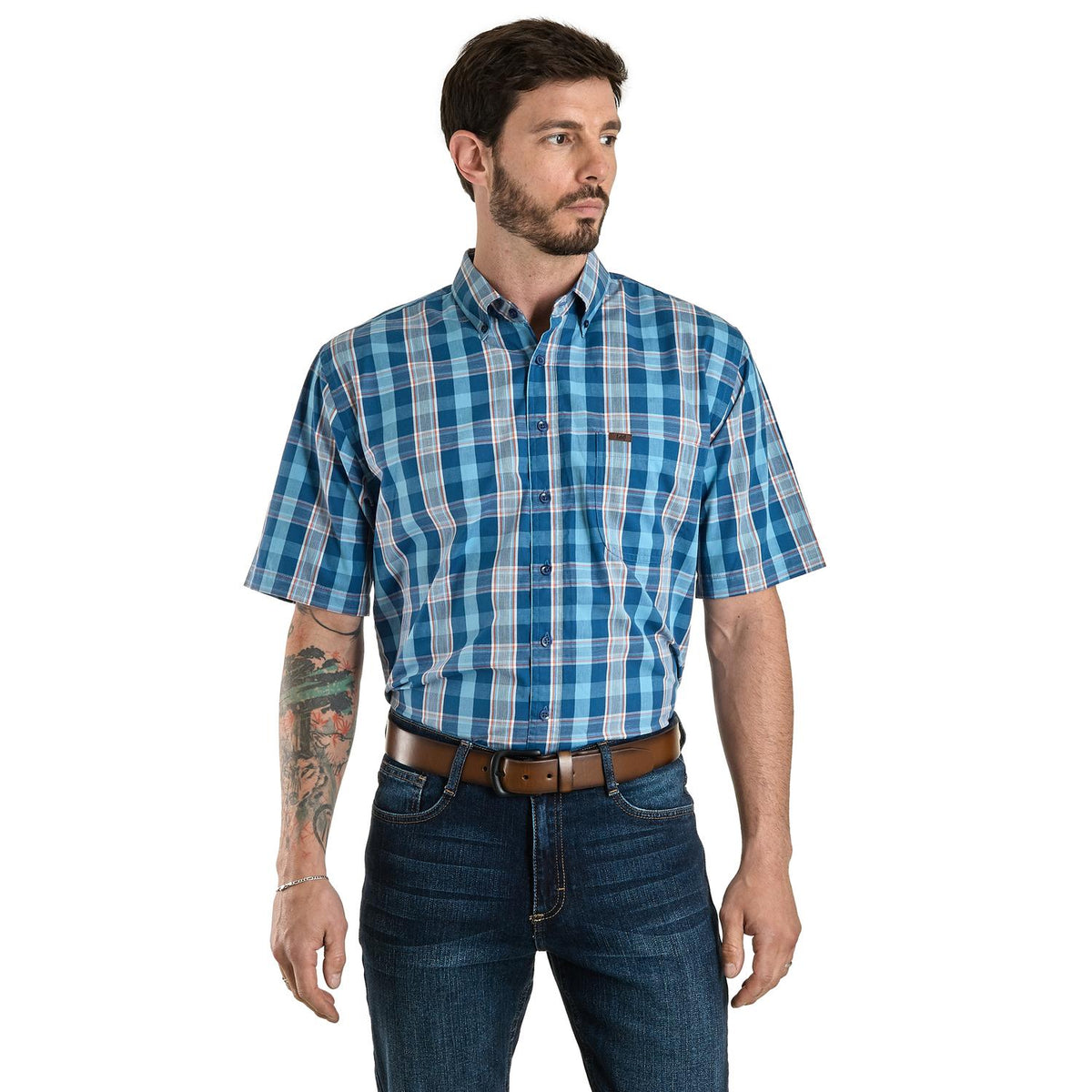 Camisa Lee Hombre Regular Fit Manga Corta 308
