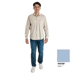 Camisa Casual Lee Hombre Regular Fit Manga Larga s247